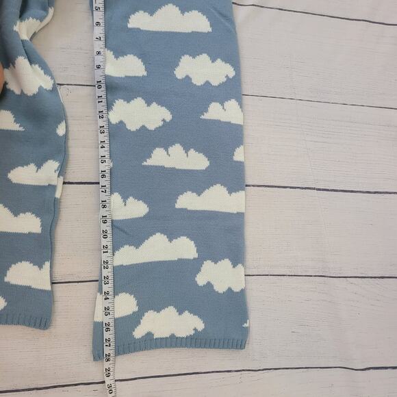 Unbranded Size M Soft Knit Cloud Print Wide Leg Pants Casual Loungewear Twee - Picture 5 of 5